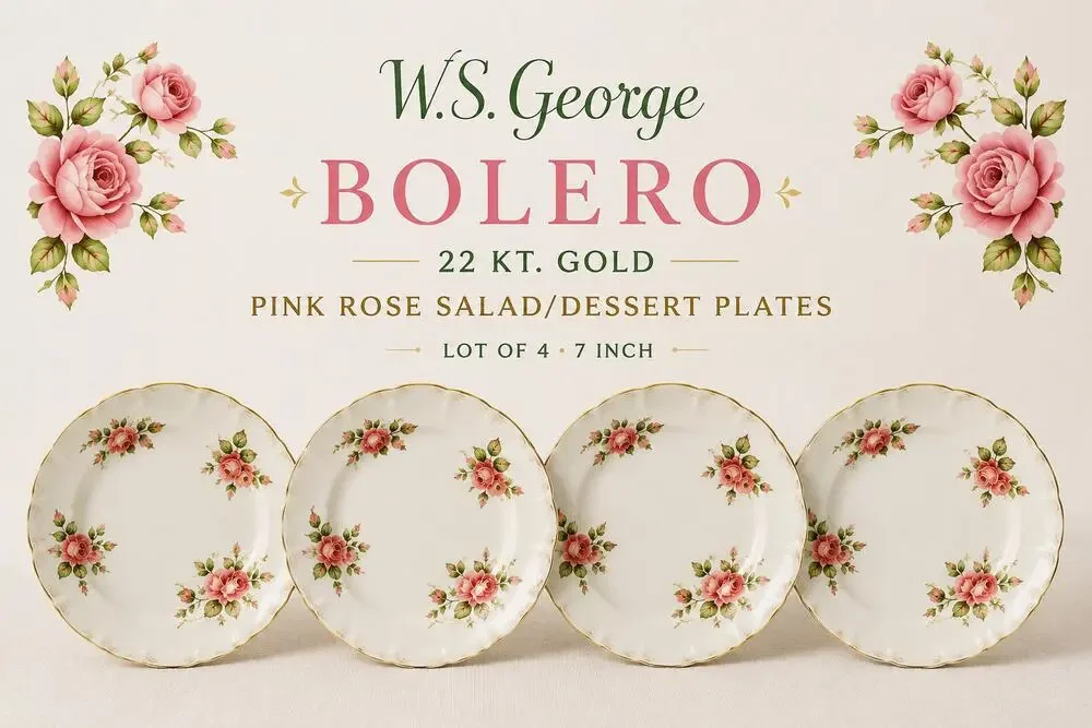 Vintage W.S. George Bolero Pink Rose 7